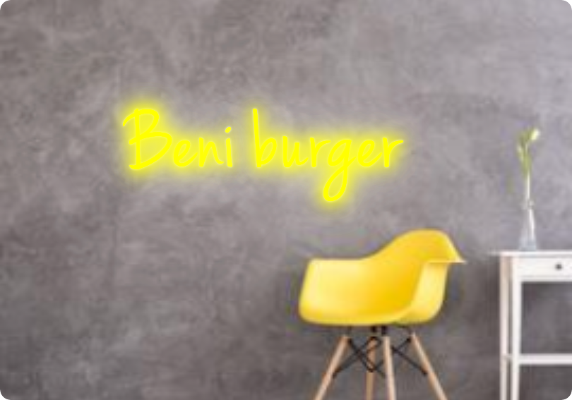 Custom text: Beni burger